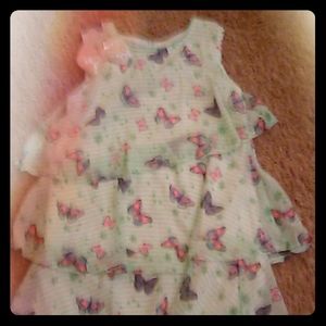 Cute Summer Butterfly Dress With a Cute Silver Bow